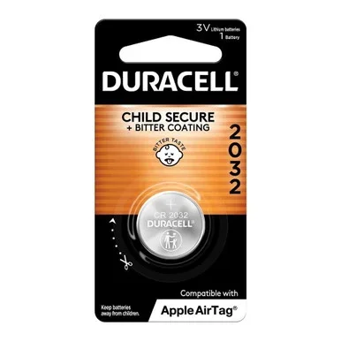 Duracell Cr2032 3V Lithium Battery, Child Safety Features, 1 Count