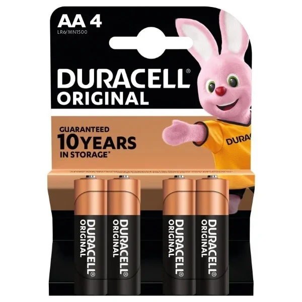 Duracell Original AA 4 Pack Household