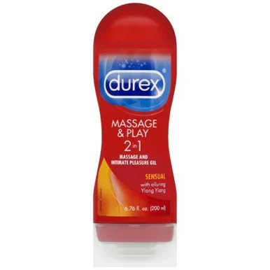 Durex Massage & Play 2 In 1 Lubricant, Sensual With Ylang Ylang 6.76 Oz