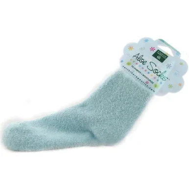 Earth Therapeutics Aloe Socks Foot Therapy Moisturize Blue 1 Pair