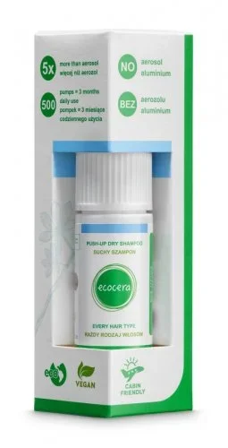 Ecocera – PUSH UP DRY SHAMPOO – Vegan dry shampoo for all hair types – 15 g