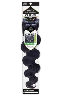Ego Body Wave Clip In 7Pcs 100% Human Hair Weave Model Model