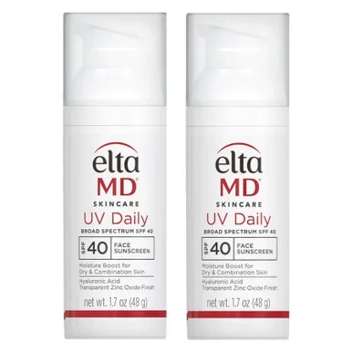 EltaMD UV Daily Sunscreen Broad-Spectrum SPF 40 Value Duo – Untinted