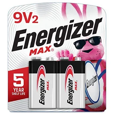 Energizer Max Alkaline Batteries 9 Volt 2 Ea