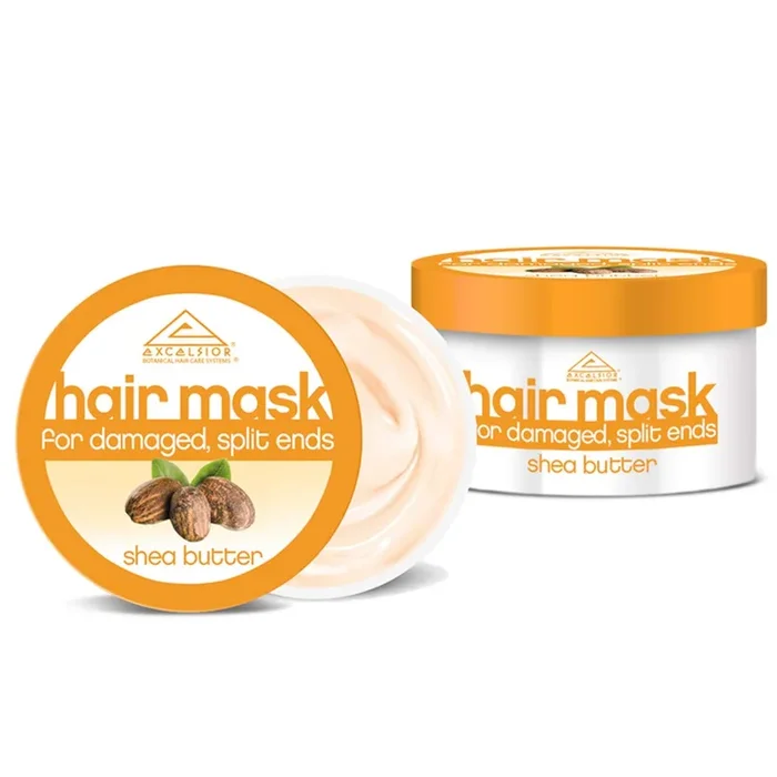 Excelsior Shea Butter Hair Mask Jar,, Split Ends 6oz 12PK