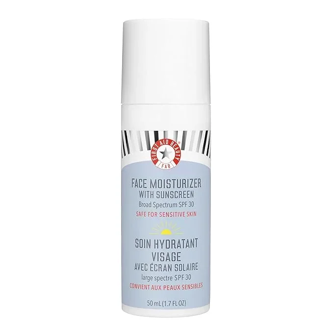 First Aid Beauty Ultra Repair Face Moisturizer with Sunscreen, SPF 30 – 2-in-1 Sun Protection + Daily Hydration – 1.7 oz