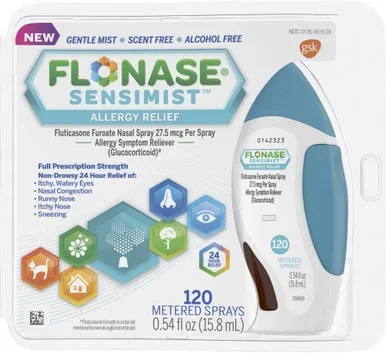 Flonase Sensimist Allergy Relief Nasal Spray, 120 Metered Spays 0.54 Oz
