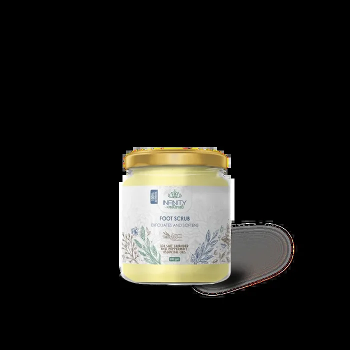 Foot Scrub Sea Salt Lavender & Peppermint Essential Oils