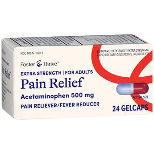 Foster & Thrive Extra Strength Pain Relief Acetaminophen 500 mg Gelcaps 24 count Thrifty White Health Essentials