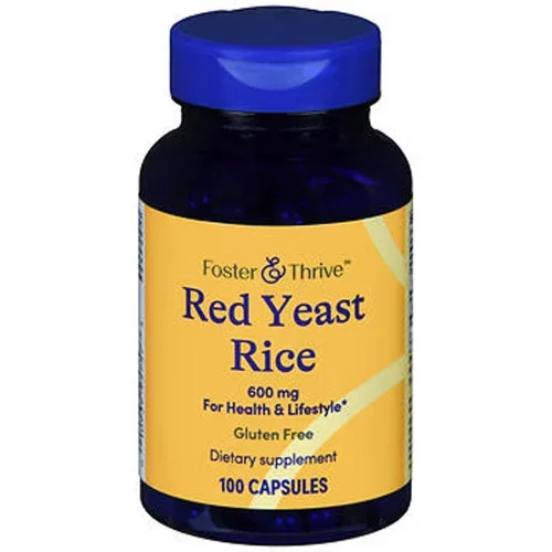 Foster & Thrive Red Yeast Rice 600 mg Capsules 100 count Thrifty White Health Essentials