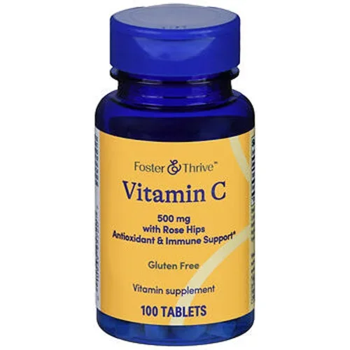 Foster & Thrive Vitamin C 500 mg with Rose Hips Tablets 100 count Thrifty White Health Essentials