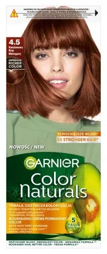GARNIER – COLOR NATURALS Creme – Permanent, Nourishing Hair Color – 4.5 Chestnut Brown