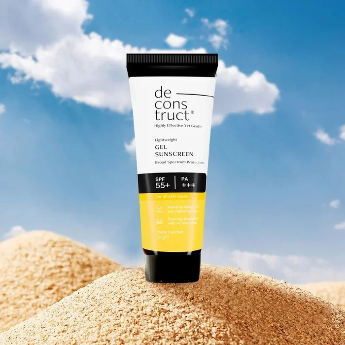 Gel Sunscreen for Oily Skin – SPF 55+ and PA+++ | Water Resistant Sunscreen (50 Gms)