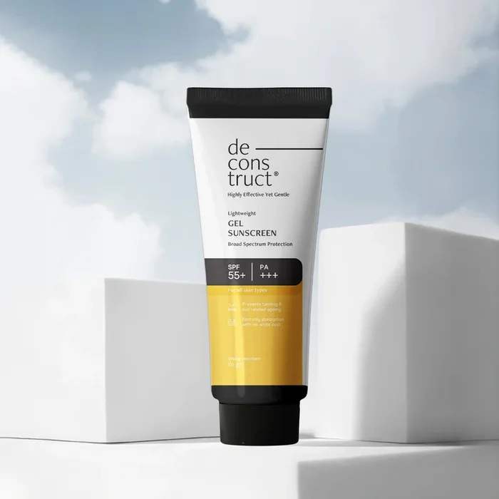 Gel Sunscreen for Oily Skin – SPF 55+ and PA+++ | Water Resistant Sunscreen (80 gm)