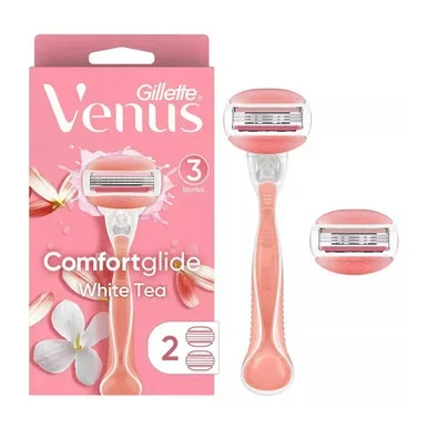 Gillette Venus Comfortglide White Tea Women’S Razor 1 Handle + 2 Refills