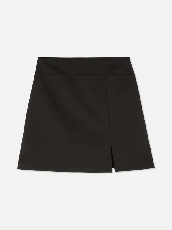 Girls Black 715yrs Split Hem Skort Penneys