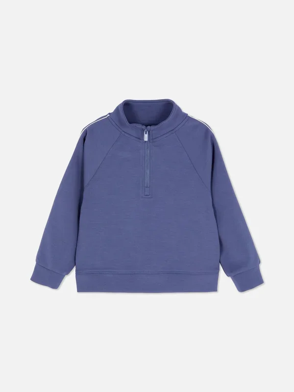 Girls Blue 1.58yrs HalfZip Funnel Neck Sweatshirt Penneys