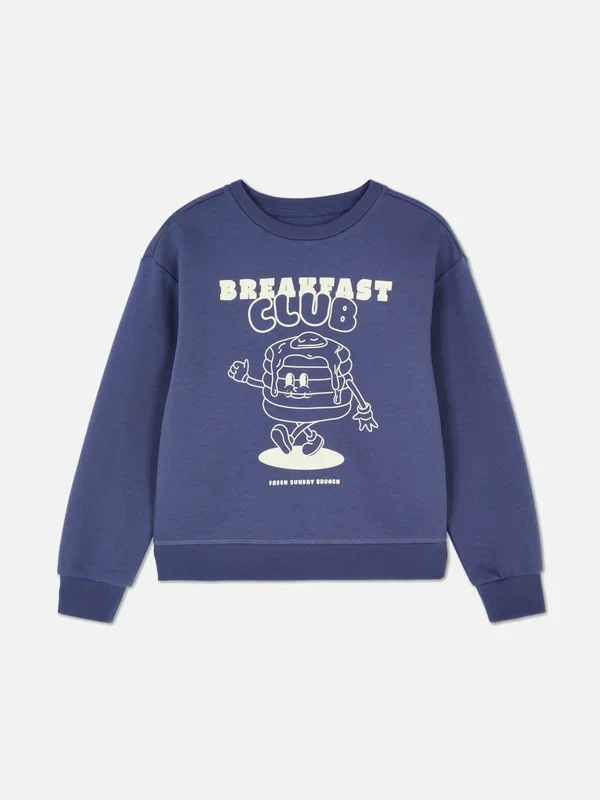 Girls Blue 715yrs Graphic Sweatshirt Penneys