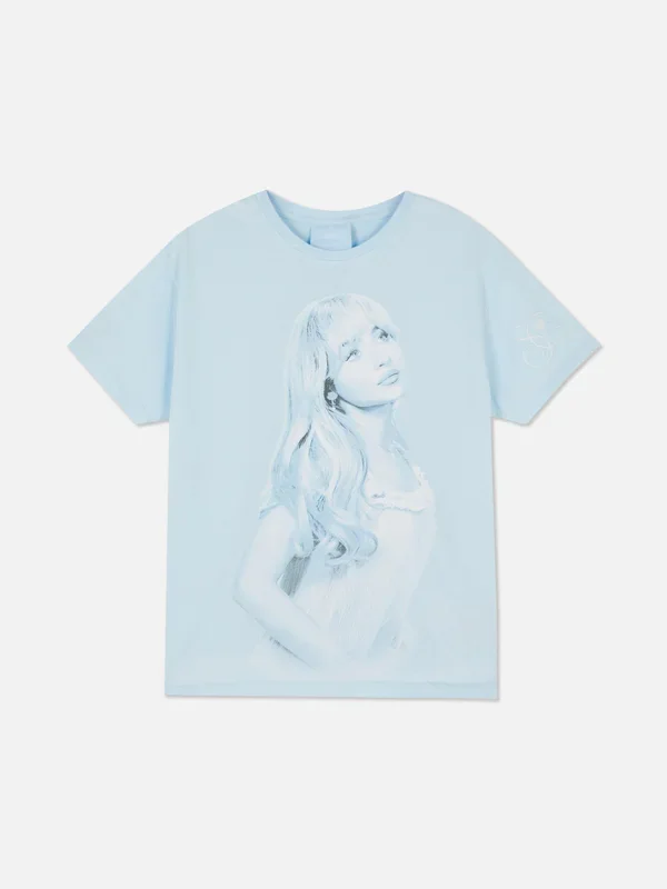 Girls Blue 715yrs Sabrina Carpenter Portrait Tee Penneys
