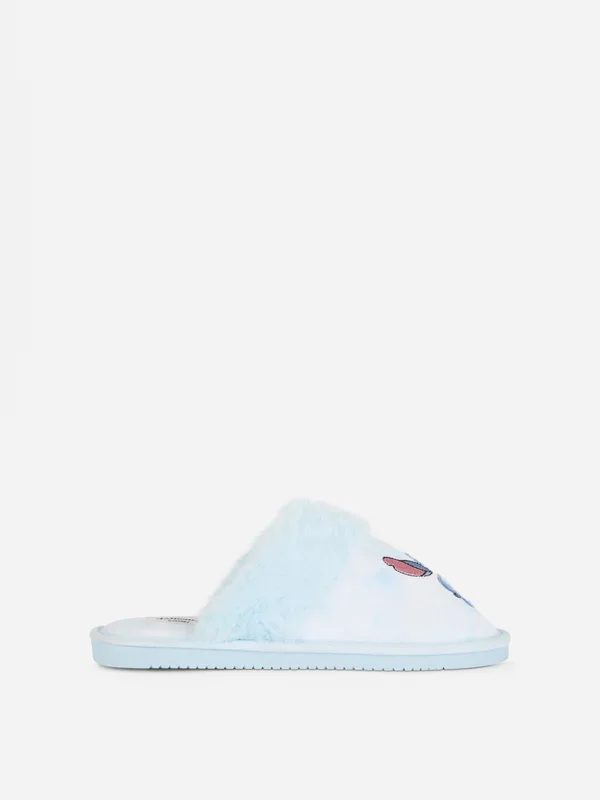 Girls Blue Disney’s Stitch Fluffy Slippers Penneys