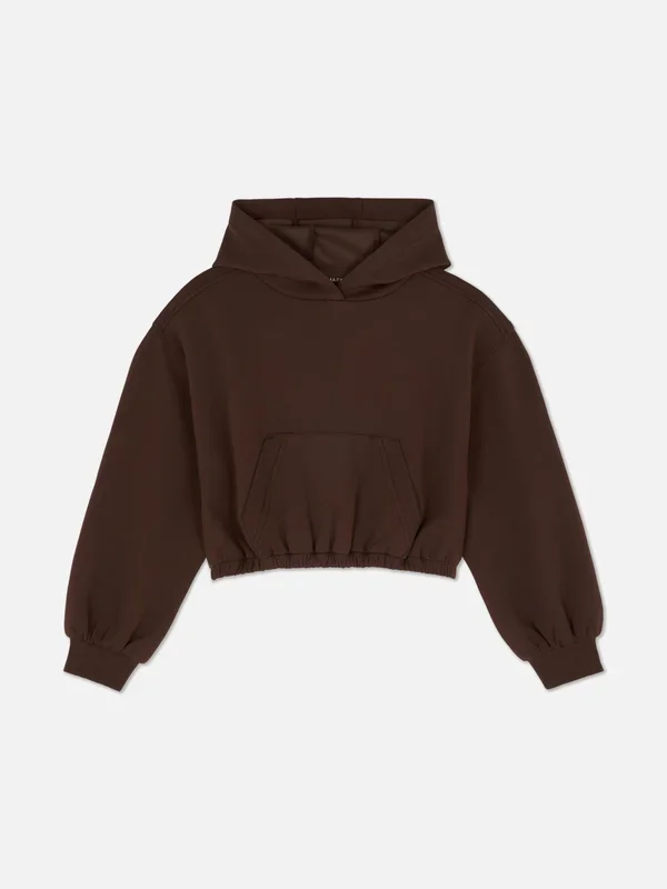 Girls Brown 715yrs Bubble Hem Hoodie Penneys