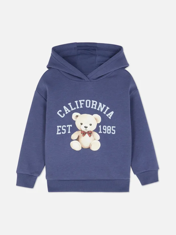 Girls Dark Blue Graphic Hoodie Penneys