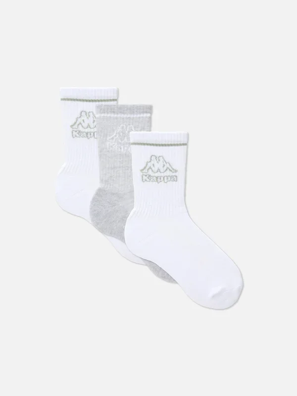 Girls Green 3pk Kappa x Primark Ankle Socks Penneys