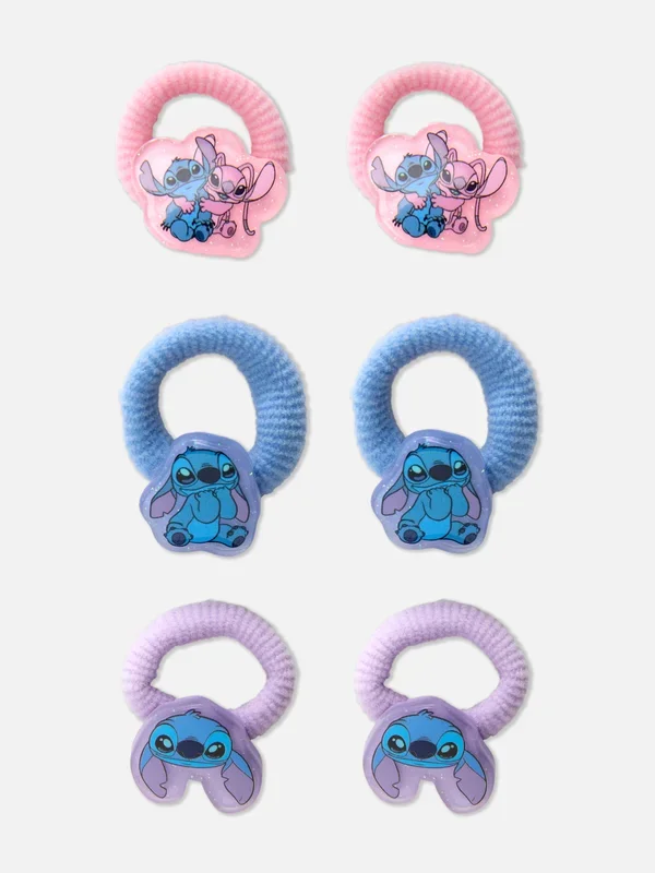 Girls Multi 6pk Disney’s Stitch Charm Hair Bands Penneys