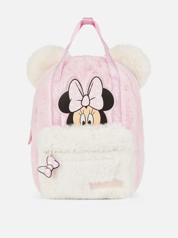 Girls Pink Disney’s Minnie Mouse Fluffy Backpack Penneys