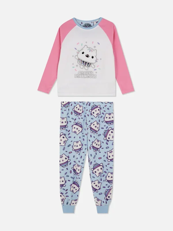 Girls White 1.510yrs Gabby’s Dollhouse Cakey Cat Pyjamas Penneys