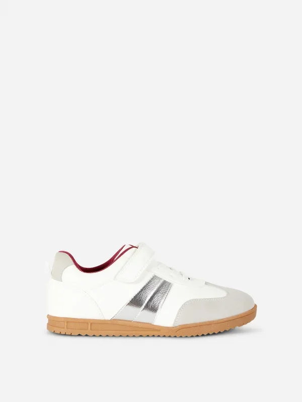Girls White Contrast Panel Trainers Penneys