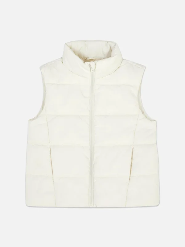 Girls White ZipUp Gilet Penneys