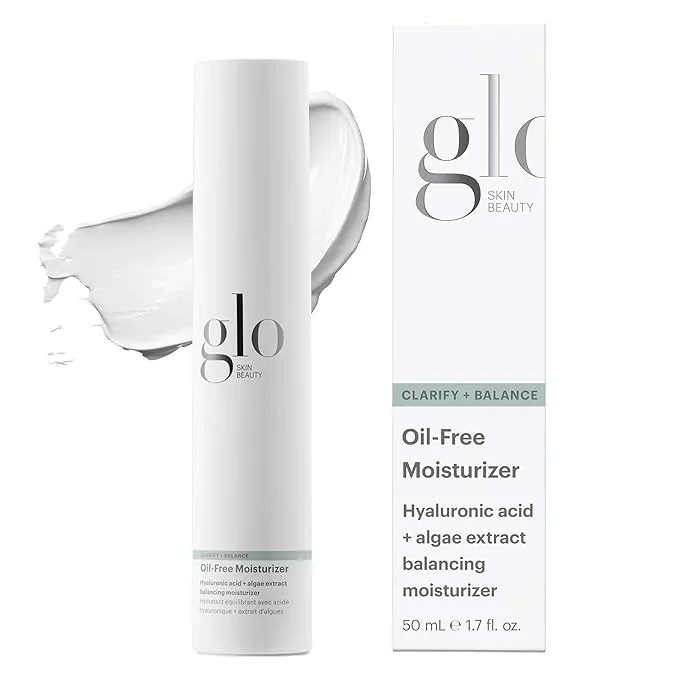 Glo Skin Beauty Oil Free Moisturizer – Lightweight Moisturizing Face Cream Powered by Hyaluronic Acid & Algae Extract for a Balanced, Conditioned & Clear Complexion