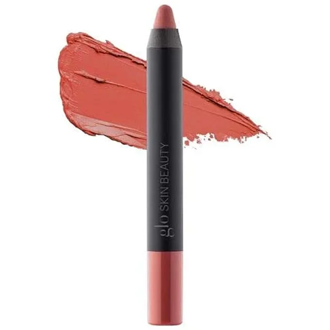 Glo Skin Beauty Suede Matte Lip Crayon (Monogram) – Longwearing Formula Stays On All Day, With Conditioning Shea Butter + Mango Seed Oil for a Velvety Smooth Finish