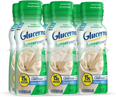 Glucerna Hunger Smart Shake Diabetic Drink Classic Vanilla 10 fl oz/6 Ct