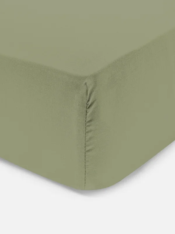 Green King Sateen Fitted Sheet Penneys