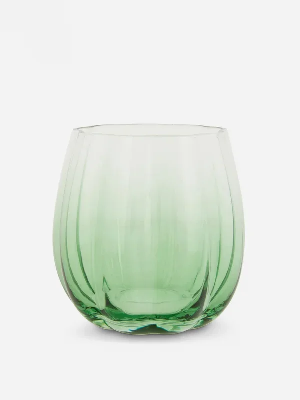 Green Scalloped Tumbler Glass Penneys