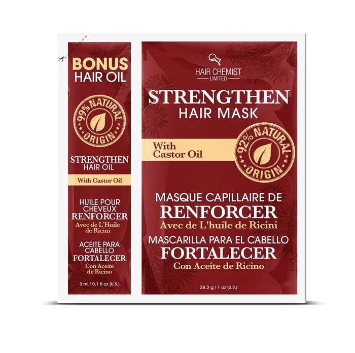 Hair Chemist Strengthen Hair Mask with Castor Oil Packette 1 oz. (2-PACK)