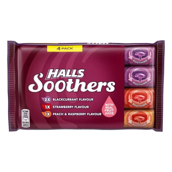 Halls Soothers Quad Pack 180g Health & Wellbeing
