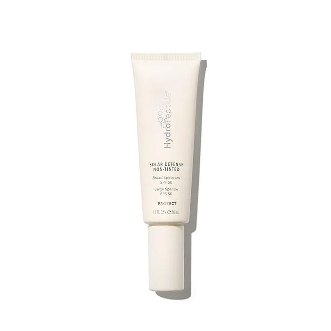 HydroPeptide Solar Defense Face Sunscreen, SPF 50 Broad Spectrum, Non-Tinted, Moisturizer & Antioxidant Rich, 1.7 Ounce