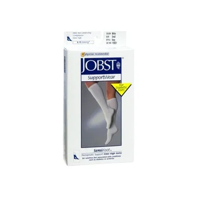 Jobst Supportwear Sensifoot Knee High Socks 815 Mmhg White Small 1 Pair
