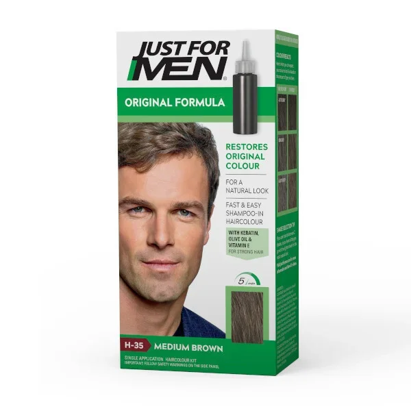 Just For Men ShampooIn Haircolour Natural Medium Brown Men’s