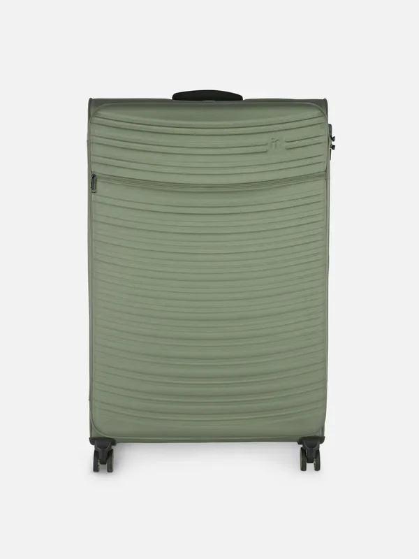 Khaki 8Wheel Soft Shell Suitcase Penneys