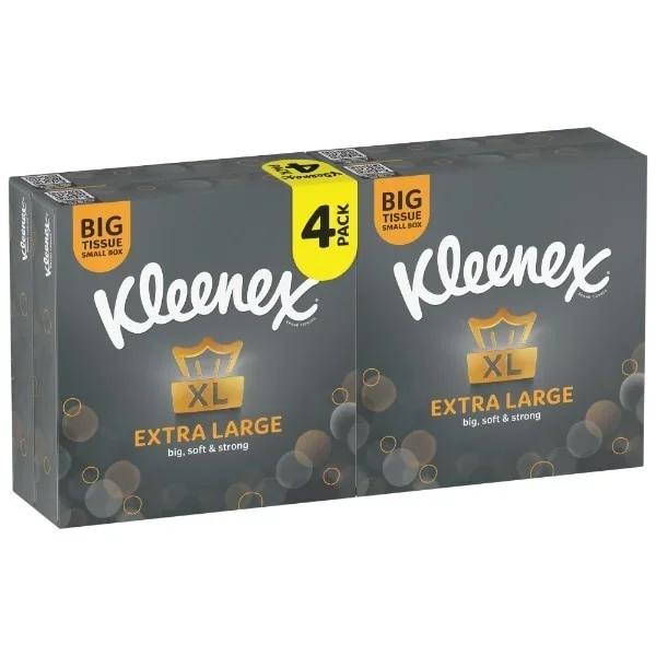 Kleenex Original Ex Large Quad 4 X 54s Household
