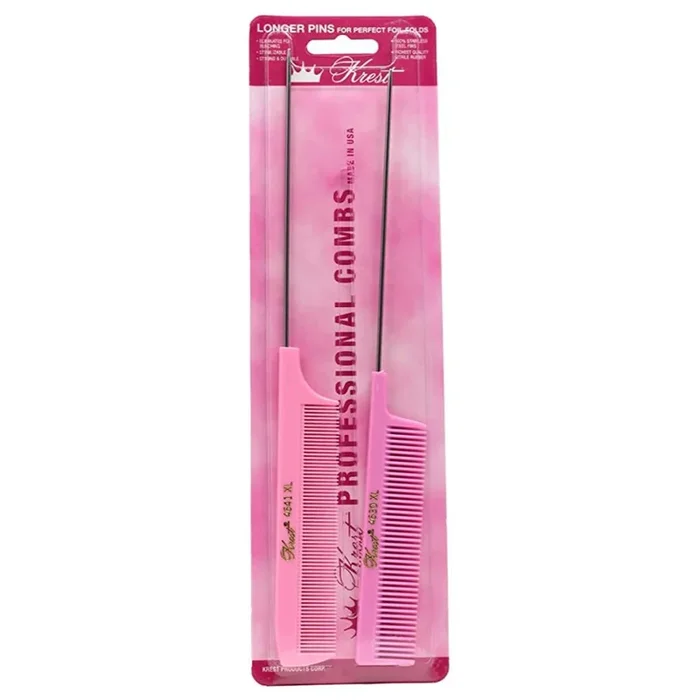Krest Rat Tail Combs Duo Pink – 4630XL