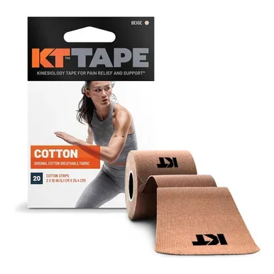 Kt Tape Original Cotton Kinesiology Tape, Beige 20 Ct