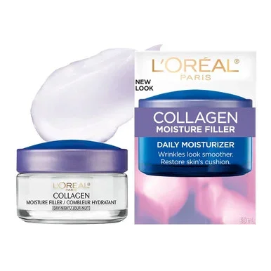L’Oreal Paris Collagen Daily Face Moisturizer, Reduce Wrinkles, Face Cream 1.7 Oz