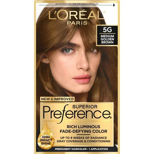 L’Oreal Superior Preference 5G Medium Golden Brown (Warmer) Thrifty White Health Essentials