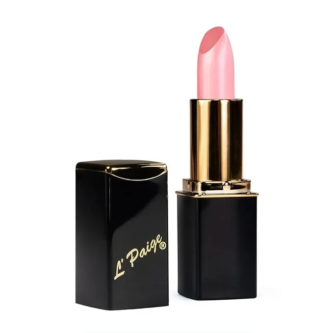 L’Paige L44 – SHIMMERY ICE Designer Lipstick | Aloe Vera-Based, Long-Lasting, Moisturizing | Cool-Toned Pink with Iridescent Shimmer Finish