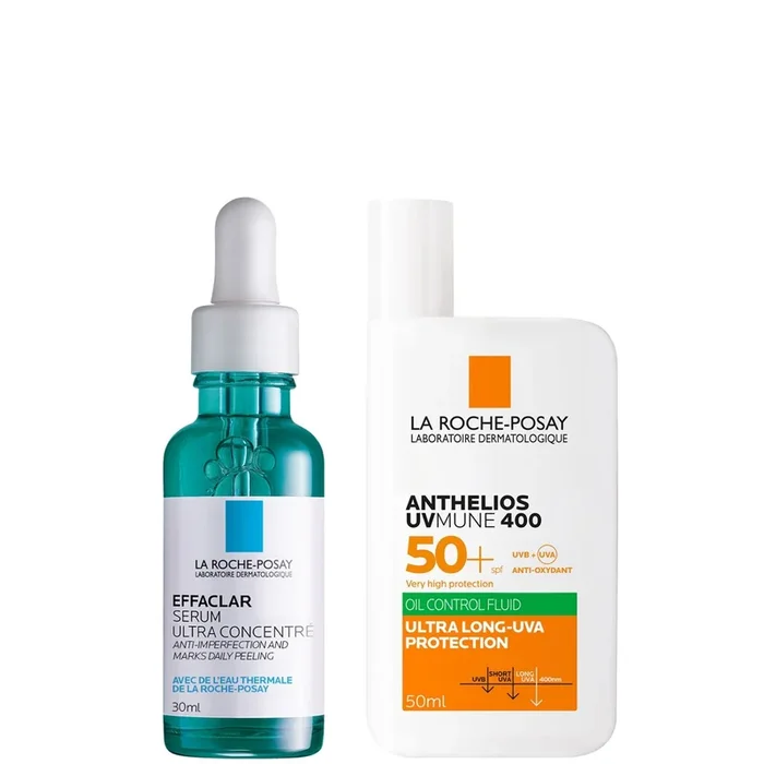 La RochePosay AntiBlemish And AntiAge Kit: Effaclar Decongesting MultiActive Serum + Spf50+ buy for £60.00 Skin Care Sets
